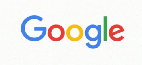 A Google Logo With A White Background And Red Yellow And Blue Letters GIF