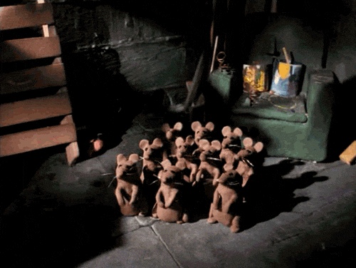 A Grand Day Out Rat Showering GIF