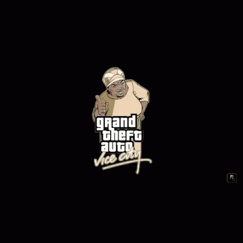 A Grand Theft Auto Vice City Logo With A Woman In A Turban Giving A Thumbs Up GIF