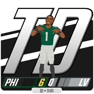 A Graphic Of A Football Player With The Number 1 On His Jersey GIF