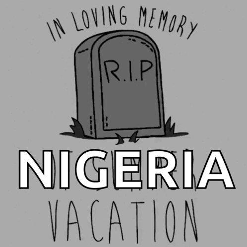 A Gravestone With R.i.p Written On It And The Words In Loving Memory Nigeria Vacation GIF