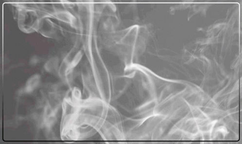 A Gray Background With White Smoke Coming Out Of The Corner GIF