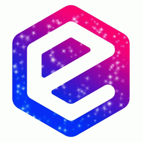 A Green And Red Hexagon With The Letter E In The Center GIF