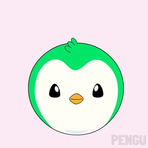 A Green And White Penguin Giving A Thumbs Up With The Word Ok Above It GIF