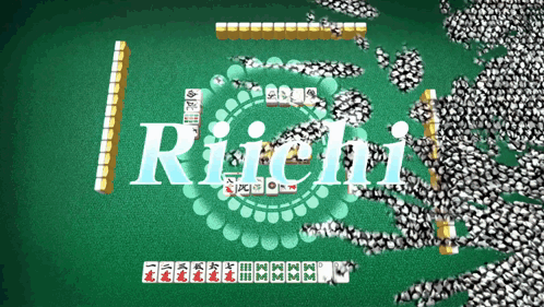 A Green Background With The Word Richi In Blue GIF