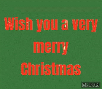 A Green Background With The Words " Wish You A Very Merry Christmas " GIF