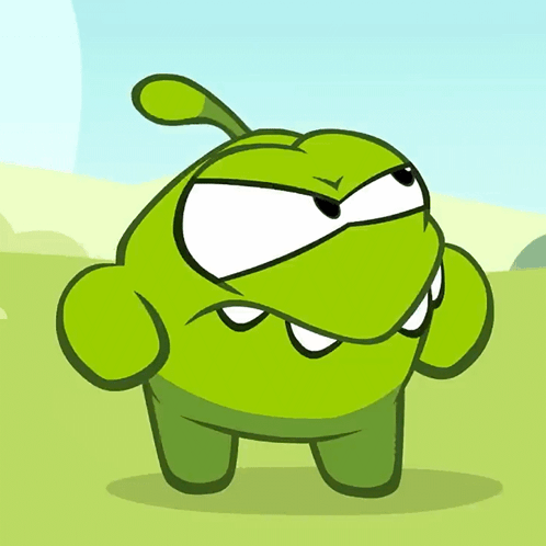 A Green Cartoon Character With A Very Angry Expression On His Face GIF