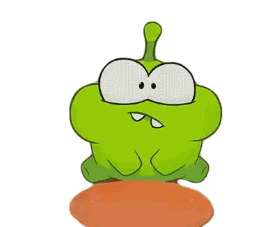 a green cartoon character with its mouth open and its tongue sticking out