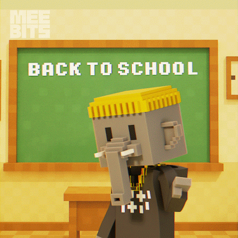 A Green Chalkboard With The Words Back To School In White Letters GIF