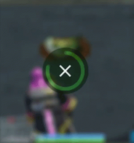 A Green Circle With A White X In It GIF