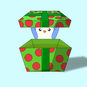 A Green Gift Box With Red Polka Dots And The Words It 'S For You Below It GIF