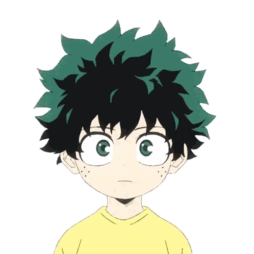 a green haired anime character with a red tie