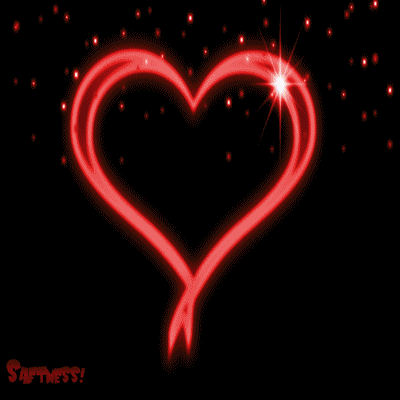 A Green Heart On A Black Background With The Word Sadness Written Below It GIF