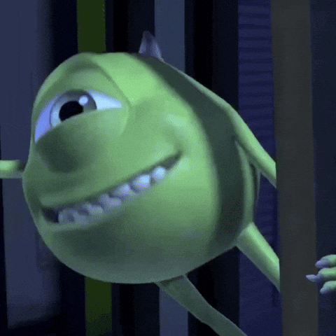 A Green Monster From The Movie Monsters Inc GIF