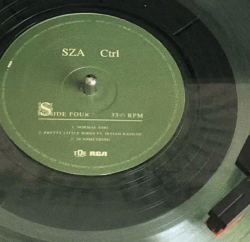 A Green Record Label That Says Sza Ctrl GIF