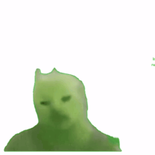 A Green Silhouette Of A Person 'S Head With A White Background GIF