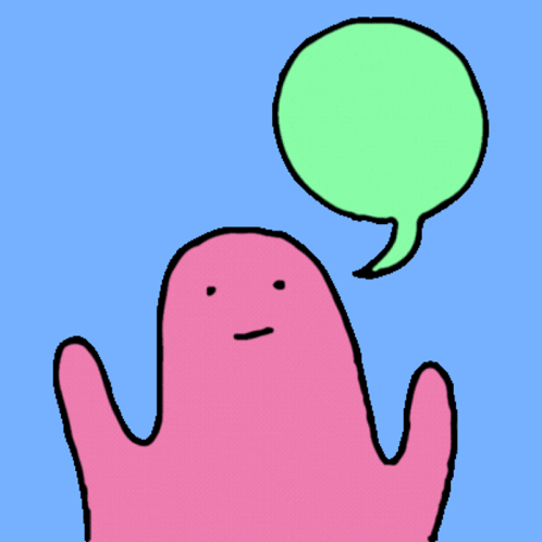 A Green Speech Bubble That Says Oh No GIF