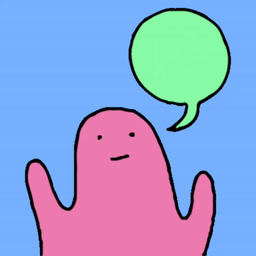 A Green Speech Bubble That Says Oh No GIF