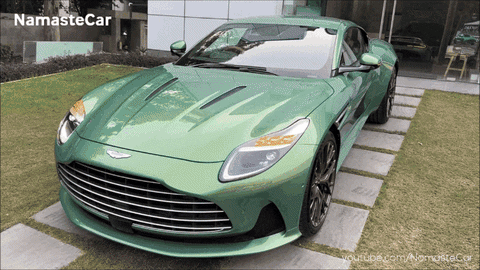 A Green Sports Car Is Displayed On A Youtube Video GIF