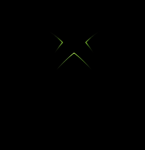 A Green Xbox Logo Against A Dark Background GIF