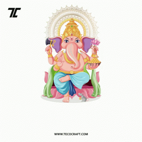a greeting card for ganesh chaturthi with an elephant on it