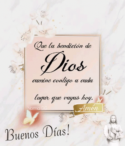 A Greeting Card In Spanish Says Buenos Dias GIF