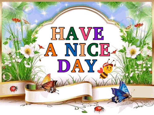A Greeting Card Says Have A Nice Day GIF