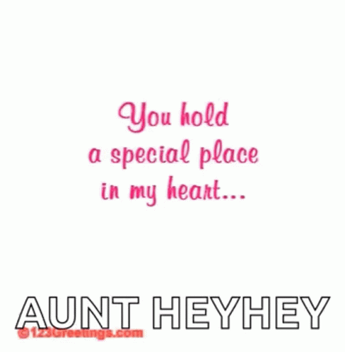A Greeting Card That Says Aunt Hey Hey GIF