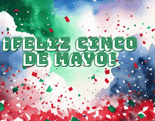 A Greeting Card That Says Feliz Cinco De Mayo On It GIF