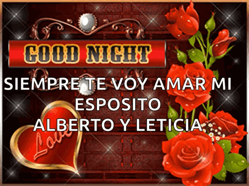 A Greeting Card That Says Good Night Siempre Te Voy Amar Mi GIF