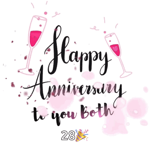 A Greeting Card That Says Happy Anniversary To You Both 28 GIF
