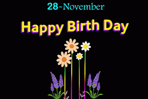 a greeting card that says happy birth day on it