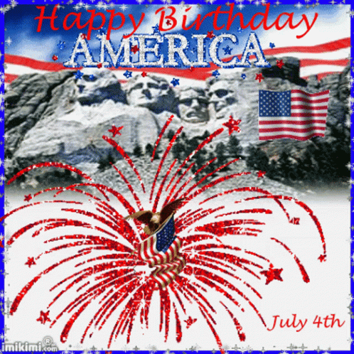 a greeting card that says happy birthday america