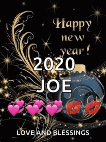 A Greeting Card That Says Happy New Year 2020 Joe GIF