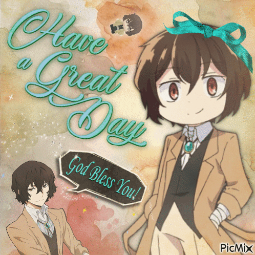 A Greeting Card That Says Have A Great Day And God Bless You GIF
