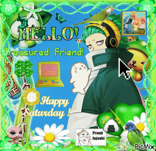 A Greeting Card That Says Hello Treasured Friend On It GIF