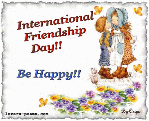 A Greeting Card That Says International Friendship Day GIF