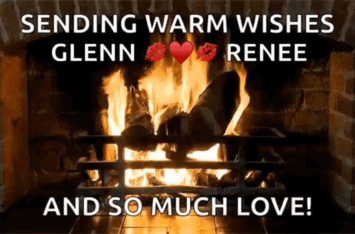 A Greeting Card That Says Sending Warm Wishes Renee And So Much Love GIF
