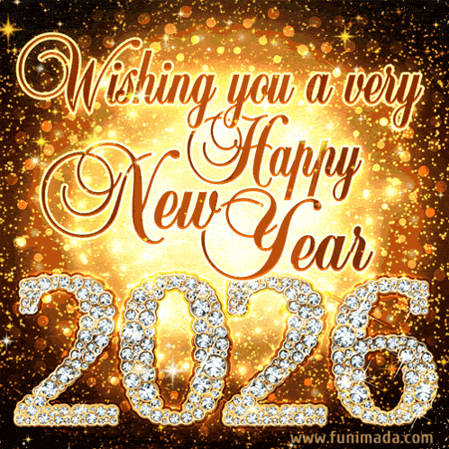 A Greeting Card That Says Wishing You A Very Happy New Year 2026 GIF