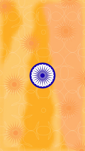 A Greeting Card With A Flower And The Words " स्वतंत्रता दिवस " GIF