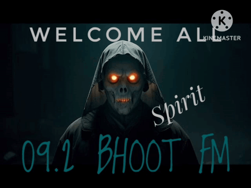 A Grim Reaper With Glowing Eyes Is On A Poster That Says " Elcome Al " GIF