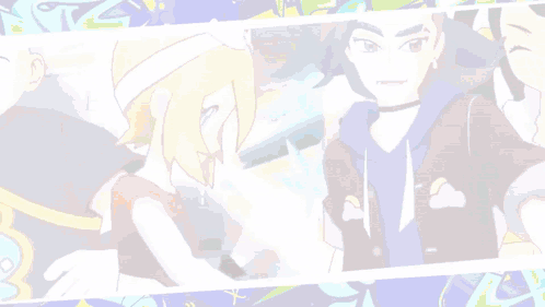Anime Characters Standing Together In Video Game GIF