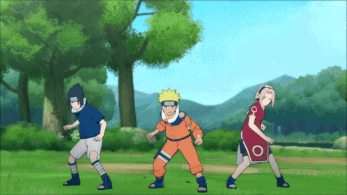 A Group Of Anime Characters Including Naruto And Sakura GIF