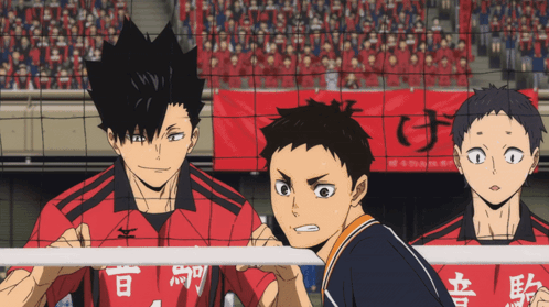 A Group Of Anime Characters With Chinese Writing On Their Uniforms GIF
