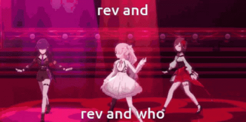 A Group Of Anime Girls Are Dancing On A Stage In A Video Game . GIF