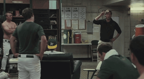 A Group Of Baseball Players Standing In A Locker Room With The Words That 'S What Losing Sounds Like GIF