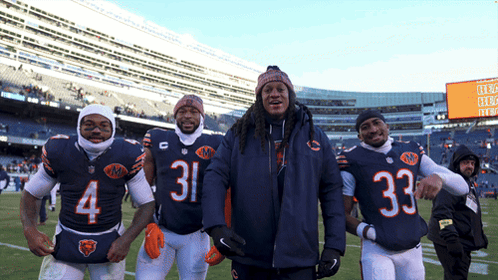 Bears Players Including Number 4 And 33 GIF