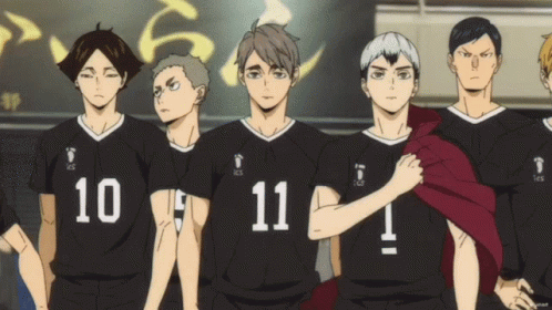 A Group Of Boys Wearing Black Shirts With The Numbers 10 11 And 1 GIF