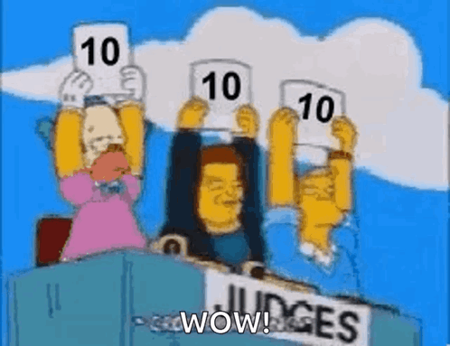 A Group Of Cartoon Characters Are Holding Up Signs That Say Wow . GIF