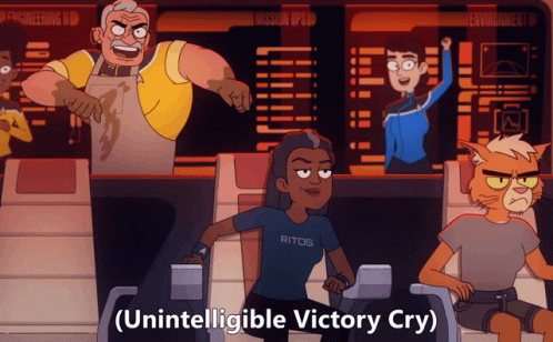 Cartoon Characters Sitting With Ritos Shirt GIF